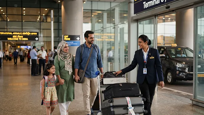 Arriving in India